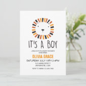 Leeuwen Baby Shower Uitnodiging (Staand voorkant)