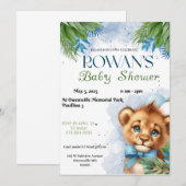 Leeuwen Baby Shower Uitnodiging (Voorkant / Achterkant)