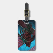 Leeuwen Bagagelabel met lederriem (Voorkant verticaal)