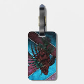 Leeuwen Bagagelabel met lederriem (Achterkant verticaal)