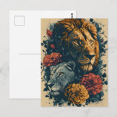 Leeuwen & Bloemen: Briefkaart (Voorkant / Achterkant)
