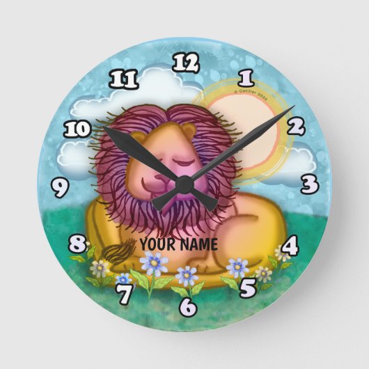 Leeuwen Bloemen Ronde Klok (Voorkant)