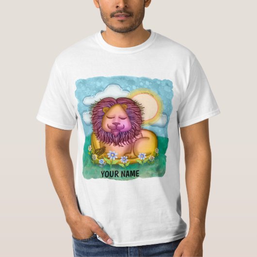Leeuwen Bloemen T-shirt (Voorkant)