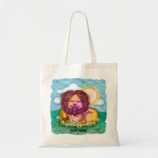 Leeuwen Bloemen Tote Bag (Voorkant)