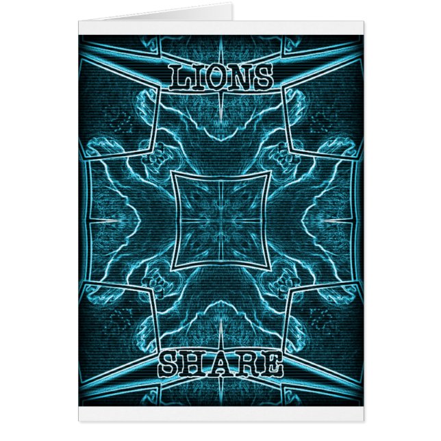 Leeuwen delen kunst print (Voorkant)