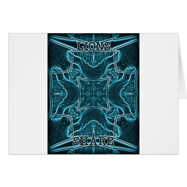 Leeuwen delen kunst print (Voorkant Horizontaal)