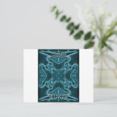 Leeuwen delen kunst print briefkaart (Staand voorkant)