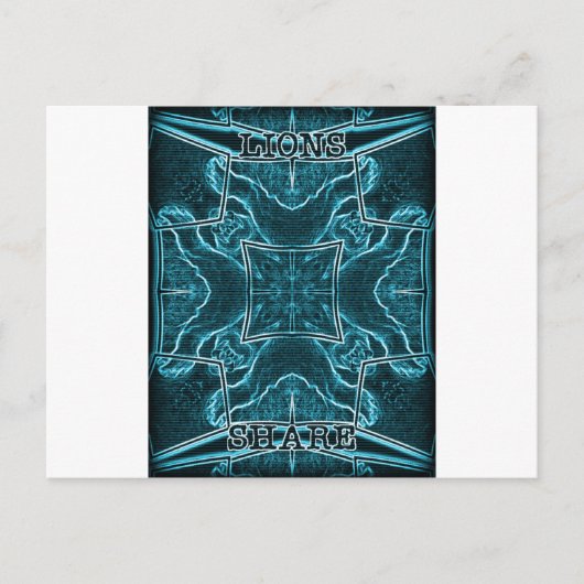 Leeuwen delen kunst print briefkaart (Voorkant)