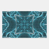 Leeuwen delen kunst print rechthoekige sticker (Voorkant)