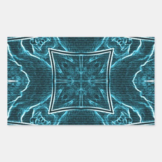 Leeuwen delen kunst print rechthoekige sticker (Voorkant)