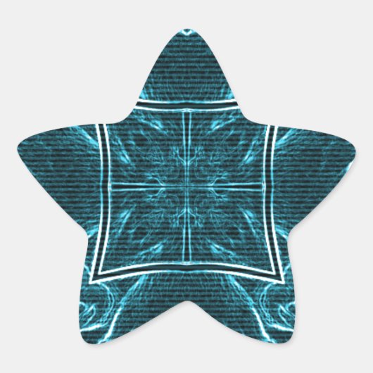 Leeuwen delen kunst print ster sticker (Voorkant)