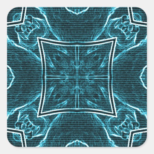 Leeuwen delen kunst print vierkante sticker (Voorkant)