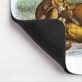  leeuwen en Cubs Illustratie Mousepad Muismat (Hoek)
