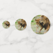 Leeuwen en leeuwen confetti (Achterkanten)