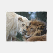 Leeuwen en leeuwen fleece deken (Voorkant (Horizontaal))