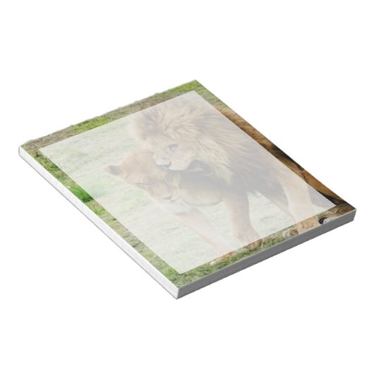 Leeuwen en leeuwen notitieblok (Schuin)