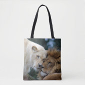 Leeuwen en leeuwen tote bag (Voorkant)