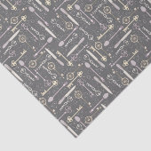 leeuwen en sleutels op grijs tissuepapier (Detail)