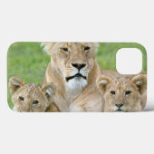 Leeuwen en twee Cubs, Oost-Afrika, Tanzania, Case-Mate iPhone Case (Achterkant (horizontaal))
