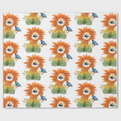 Leeuwen- en vlinderkinderen  cadeaupapier (Vlak)