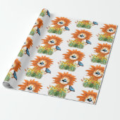 Leeuwen- en vlinderkinderen  cadeaupapier (Uitgerold)