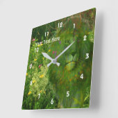 Leeuwen en wilde bloemen fantasy Animal Art Vierkante Klok (Hoek)