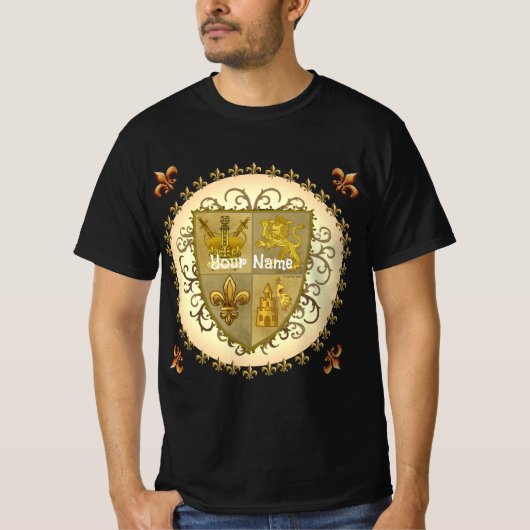 Leeuwen Familiewapen Achternaam T-shirt (Voorkant)