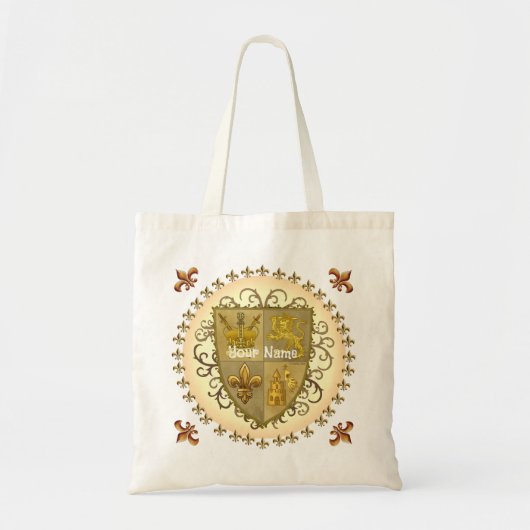 Leeuwen Familiewapen Achternaam Tote Bag (Voorkant)