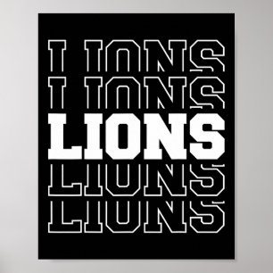 Leeuwen Football Spirit School Mascot Game Day Tea Poster