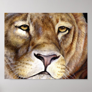 Leeuwen gezicht fine art poster