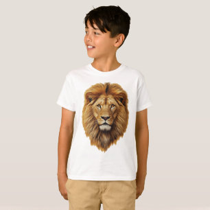 Leeuwen Gezicht Kinder T-Shirt   Leuke Jungle Dier