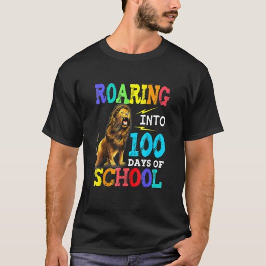 Leeuwen in 100 dagen van de 100e D-school T-shirt (Voorkant)