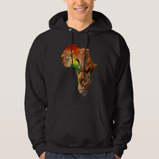 Leeuwen in Afrika Hoodie (Voorkant)