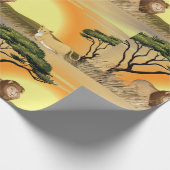 leeuwen in het wild cadeaupapier (Hoek)