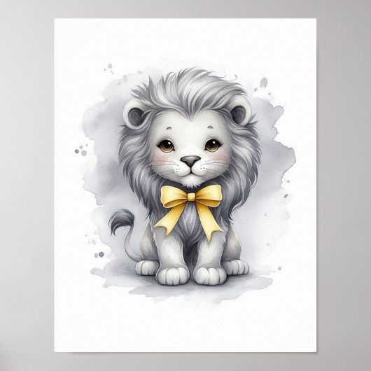 Leeuwen Jungle Nursery Muur Kunst Poster (Voorkant)