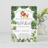 Leeuwen Jungle Wild 3e Verjaardag Kaart (Staand voorkant)