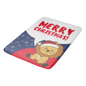 Leeuwen met kerstmis Winterdieren Lons Bath Mat (Gekanteld)