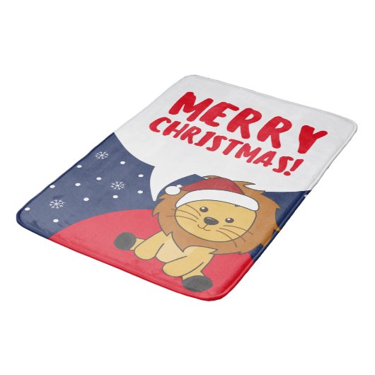 Leeuwen met kerstmis Winterdieren Lons Bath Mat (Gekanteld)