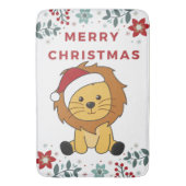 Leeuwen met kerstmis Winterdieren Lons Bath Mat (Voorkant Verticaal)