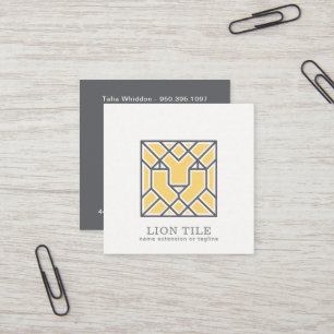 Leeuwen Mozaïek Logo   QR Code Vierkante Visitekaartje