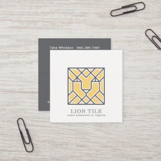 Leeuwen Mozaïek Logo | QR Code Vierkante Visitekaartje