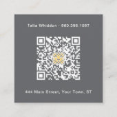 Leeuwen Mozaïek Logo | QR Code Vierkante Visitekaartje (Achterkant)