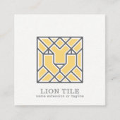 Leeuwen Mozaïek Logo | QR Code Vierkante Visitekaartje (Voorkant)