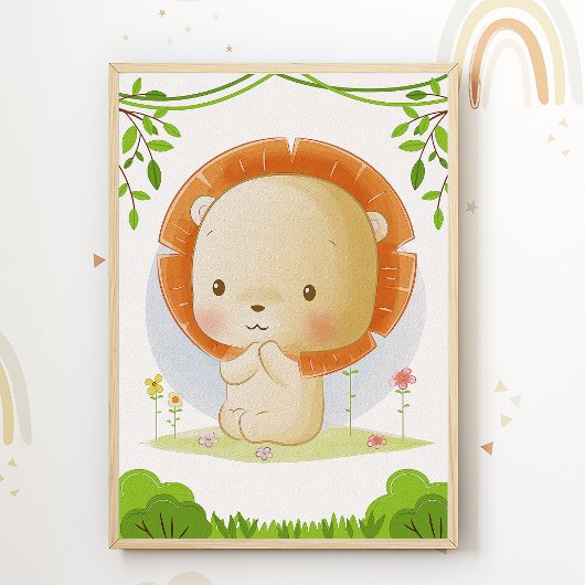 Leeuwen Nursery Print Dieren Kinderkamer Poster
