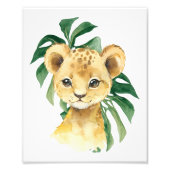 Leeuwen, Oerwouden, Safari-dieren, palmbladeren Foto Afdruk (Voorkant)