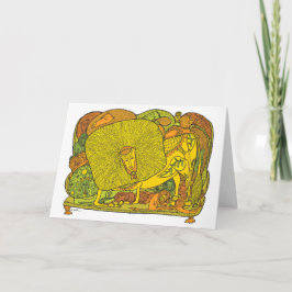 Leeuwen op de bank feestdagen kaart