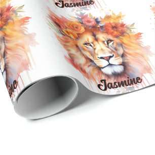 Leeuwen Pastel Bloemen Safari Waterverf Savannah K Cadeaupapier