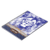 Leeuwen  Pen Illustratie Rustiek Custom Notitieboek (Linkerzijde)