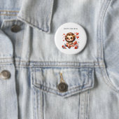 Leeuwen Piloot Verjaardag Ronde Button 5,7 Cm (In situ)