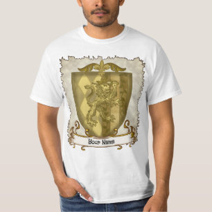 Leeuwen Schild Familie Crest Achternaam T-shirt
